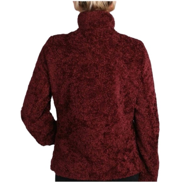 Pendleton Woolen Mills Fuzzy Zip Jacket Maroon M - Picture 2 of 14